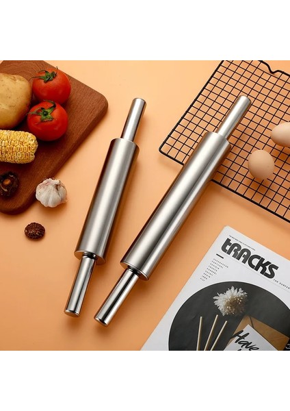 Orta Stil Paslanmaz Çelik Yapışmaz Oklava Hamur Makarna Araçları Için Fırında Pizza Erişte Çerez Köfte Mutfak Aksesuarları (Yurt Dışından) modelleri