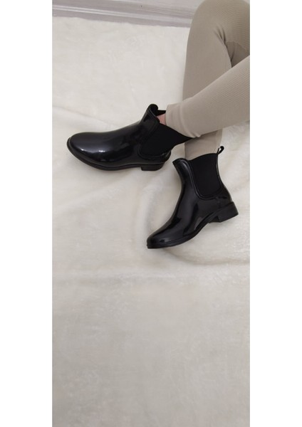 Çiğdem Lastik Çizme - Siyah - 40 - ST01117-SİYAH-40