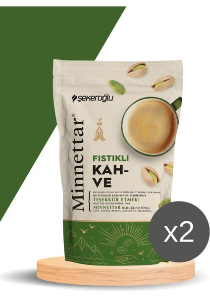 Minnettar Fıstıklı Kahve 2 x 165 gr ( 2 Paket )