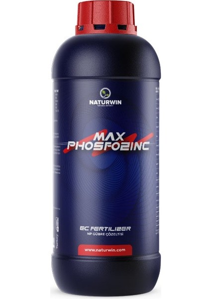 Max Phosfozinc %40 Fosfor %5 Azot %5 Çinko %0,5 Bor Sıvı Gübre 1 Lt