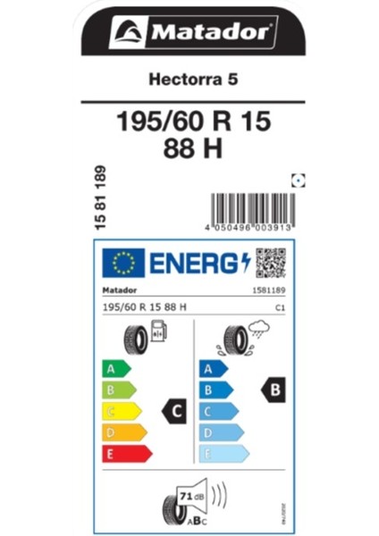 195/60 R15 88H Hectora 5 Oto Yaz Lastiği ( Üretim Yılı: 2023) modelleri