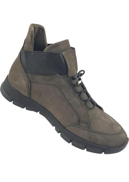 5290 Erkek Günlük Sportif Deri Bot Duman Gri Nubuk