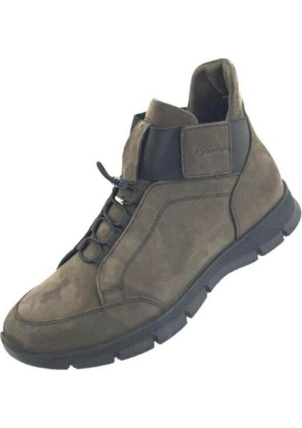 5290 Erkek Günlük Sportif Deri Bot Duman Gri Nubuk modelleri