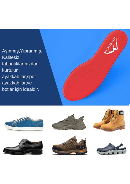 Memory Foam Spor Ayakkabı Iç Tabanlık,yumuşak Ortopedik Tabanı,rahat Tabanlık,erkek,kadın,kırmızı