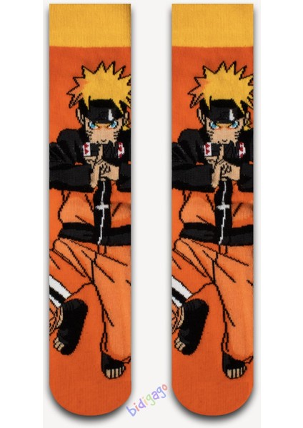 Anime Naruto Uzumaki Turuncu Renkli Unisex Çorap