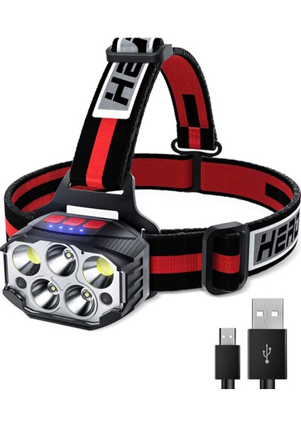 LED Baş Feneri Far Süper Parlak Far Kırmızı Işık ile 14 Mod Far Açık Yürüyüş Kamp Balıkçılık Için (Yurt Dışından)