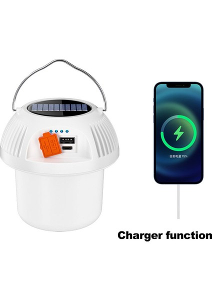 LED Kamp Işık Güneş USB Şarj Edilebilir Ampul Açık Fener Çadır Lambası (Yurt Dışından)