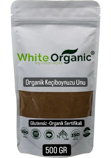 White Organic Organik Keçiboynuzu Unu 500 gr Glutensiz Sertifikalı Organıc Carob Flour