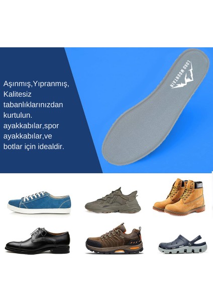 Memory Foam Spor Ayakkabı Iç Tabanlık,Yumuşak Ortopedik Tabanı,Rahat Tabanlık,Erkek,Kadın,Mavi