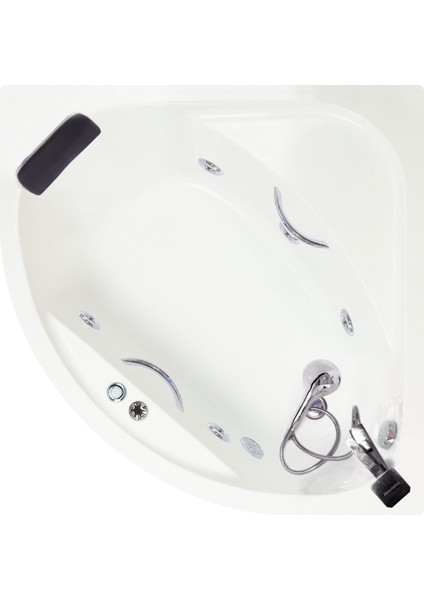 Riviera Oturmalı Oval Jakuzi 110x110, h:55 Classic Hidromasaj Sistemli Küvet (Gövde + Metal ayak + Ön panel) fiyatları