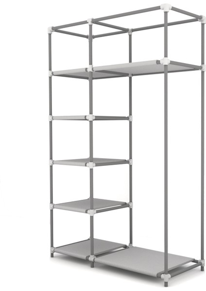 Plastik Profilli Tek Yandan Raflı Bez Dolap Gardırop fırsatları