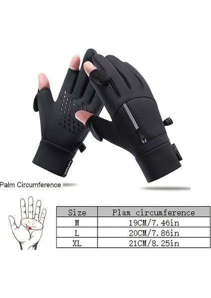 Unisex Windproof Su Itici Dokunmatik Ekran, Fermuar Bölmeli Kışlık Eldiven M247 001 (Yurt Dışından) fırsatları