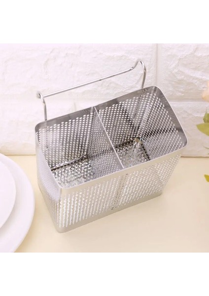 Paslanmaz Çelik Asılı Çatal Bıçak Tutucu Süzgeç Kaşık Çatal Çubuklarını Depolama Sepeti Raf Mutfak Aksesuarları Araçları Organizatör (Yurt Dışından) fiyatları
