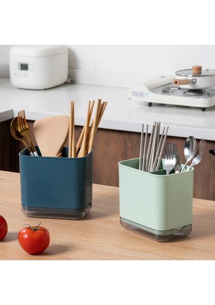 Yeşil Stil 15X14X10CM Tahliye Çubuklarını Kafes Ev Mutfak Çok Fonksiyonlu Masaüstü Bölme Rafı Çatal Bıçak Takımı Süzgeç Kaşık Bıçak Çatal Raf Rafları Sahipleri (Yurt Dışından)