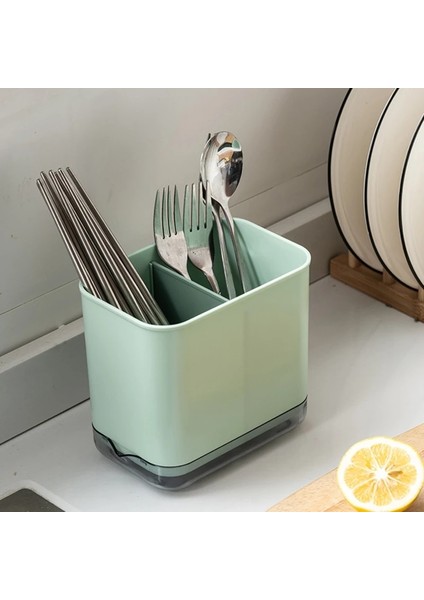 Açık Yeşil Tarzı Sfvefvd Utlery Saklama Kutusu Çubuk Çatal Pişirme Kaşığı Spatula Su Tahliye Rafı Organizatör Tutucu Banyo Mutfak Için (Yurt Dışından)