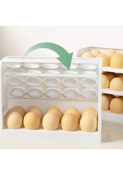 D4 Stili Buzdolabı Yumurta Tutucu Space Saver Yumurta Konteyner Korumak Üç Katmanlı Yumurta Tepsisi Yararlı Buzdolabı Saklama Kutusu Mutfak Rafı (Yurt Dışından)
