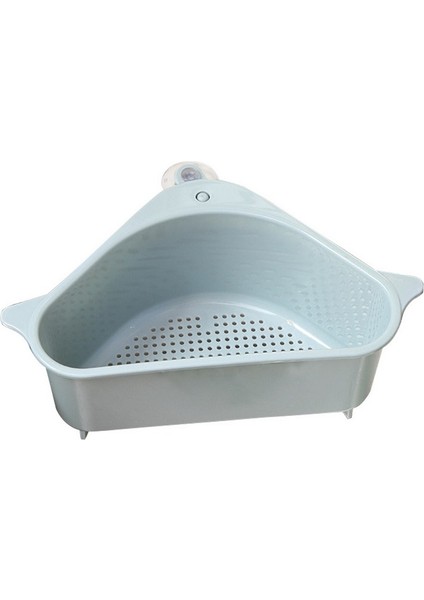 Mavi Stil Vantuz Pp Drenaj Raf Mutfak Üçgen Lavabo Organizatör Çok Fonksiyonlu Sebze Fruite Lavabo Süzgeç Depolama Filtre Sepeti (Yurt Dışından)