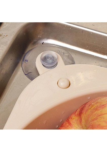 Mavi Stil Vantuz Pp Drenaj Raf Mutfak Üçgen Lavabo Organizatör Çok Fonksiyonlu Sebze Fruite Lavabo Süzgeç Depolama Filtre Sepeti (Yurt Dışından)