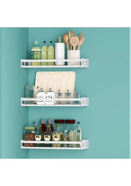 Siyah 25CM Tarzı 50CM Raf Modern Iskandinav Tarzı Mutfak Organizatör Duvara Montaj Braketi Depolama Rafı Baharat Kavanoz Dolabı Raf Malzemeleri Banyo Rafı (Yurt Dışından) indirimleri