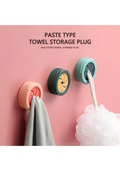 No.7 Tarzı Punch Ücretsiz Havlu Fişi Depolama Dairesel Havlu Askısı Havluluk Banyo Düzenleyici Yıkama Bezi Kanca Banyo Mutfak Aksesuarları (Yurt Dışından) modelleri
