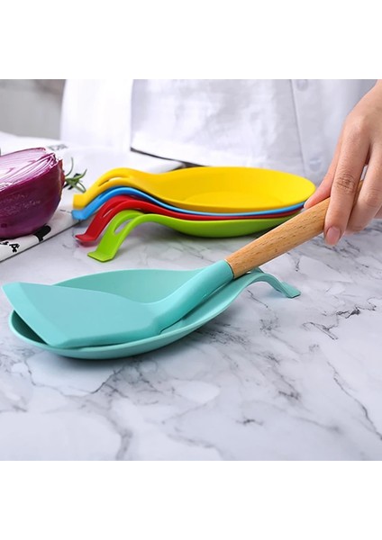 Sarı Stil Isıya Dayanıklı Kaşık Dinlenme Spatula Tutucu Gıda Sınıfı Silikon Gereçler Mutfak Gadget Depolama Raf Aracı Yardım Ev Organizatör (Yurt Dışından)