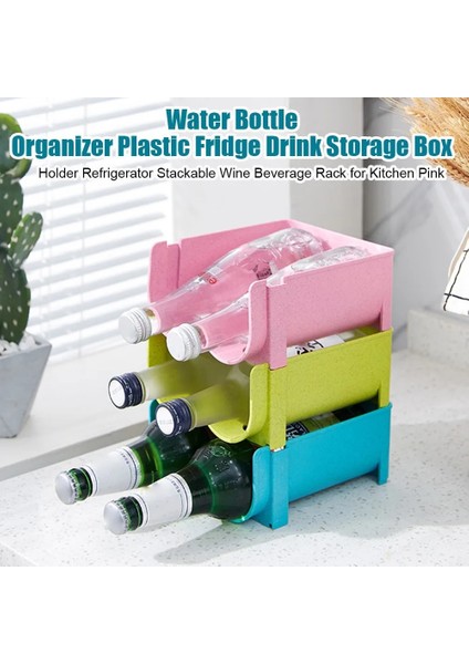 Yeşil Stil 1 Adet Su Şişesi Organizatör Plastik Buzdolabı Içecek Saklama Kutusu Tutucu Buzdolabı Istiflenebilir Şarap Içecek Rafı Mutfak Gereçleri Için (Yurt Dışından)