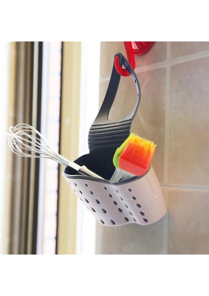 Bej Tarzı 1 Adet Mutfak Aksesuarları Ev Storageorganizer Ayarlanabilir Yapış Lavabo Sabun Süngerlik Mutfak Asılı Drenaj Sepeti Mutfak Gereçleri (Yurt Dışından)