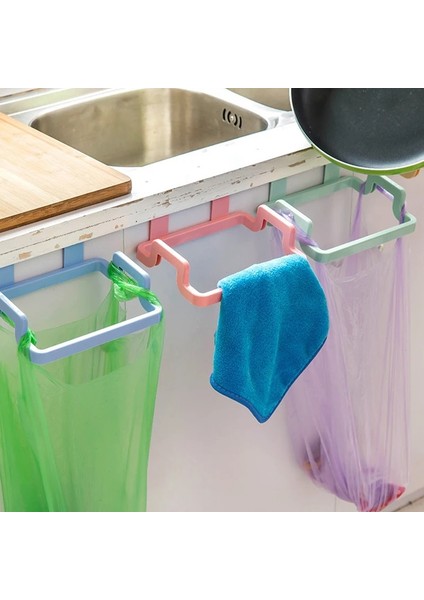 No.1 Tarzı Mutfak Düzenleyici Ev Dolap Kapı Rafı Plastik Mutfak Çöp Torbaları Tutucu Depolama Rafı Mutfak Aksesuarları Askı Kancası (Yurt Dışından)