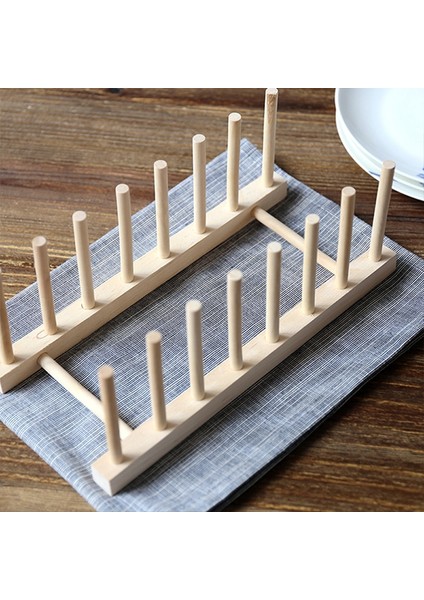 No.2 Tarzı Kitchen Dish Drain Rack Dinnerware Storage Organizer Tray Plate Drying Shelf Wooden Book Cups Display Stand Drainer Holder (Yurt Dışından)