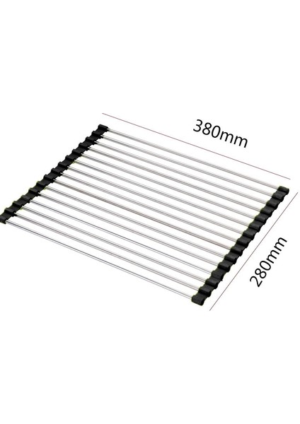 L-380X280MM Stili Katlanabilir Bulaşık Kurutma Rafı Süzgeç Lavabo Üzerinde Mutfak Organizatör Raf Tepsi Süzgeç Ev Banyo Alet Aksesuarları Aracı (Yurt Dışından)