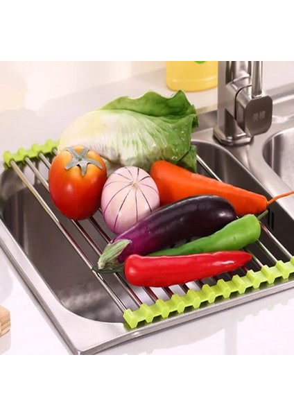No.2 Tarzı 15 Tüp 37X30CM Katlanabilir Bulaşık Kurutma Rafı Çok Kullanımlı Mutfak Silikon Süzgeç Lavabo Üzeri Meyve Sebze Et Tepsisi Süzgeç Organizador De Cocina (Yurt Dışından)