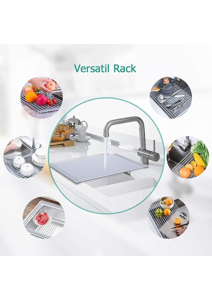 No.2 Tarzı 15 Tüp 37X30CM Katlanabilir Bulaşık Kurutma Rafı Çok Kullanımlı Mutfak Silikon Süzgeç Lavabo Üzeri Meyve Sebze Et Tepsisi Süzgeç Organizador De Cocina (Yurt Dışından)