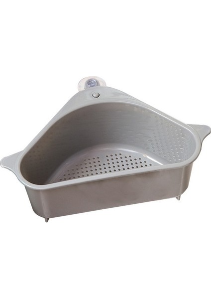 Gri Stil Vantuz Pp Drenaj Raf Mutfak Üçgen Lavabo Organizatör Çok Fonksiyonlu Sebze Fruite Lavabo Süzgeç Depolama Filtre Sepeti (Yurt Dışından)