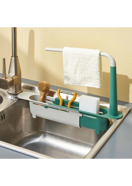 D Stili Telescok Raf Mutfak Organizatör Sabun Sünger Tutucu Lavabo Drenaj Raf Depolama Sepeti Ev Mutfak Alet Aksesuarları (Yurt Dışından) fiyatları