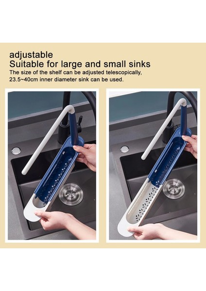 D Stili Telescok Raf Mutfak Organizatör Sabun Sünger Tutucu Lavabo Drenaj Raf Depolama Sepeti Ev Mutfak Alet Aksesuarları (Yurt Dışından) indirimleri
