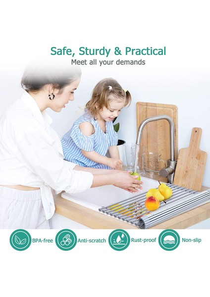 No.2 Tarzı 10 Tüp 37X20CM Katlanabilir Bulaşık Kurutma Rafı Çok Kullanımlı Mutfak Silikon Süzgeç Lavabo Üzeri Meyve Sebze Et Tepsisi Süzgeç Organizador De Cocina (Yurt Dışından)