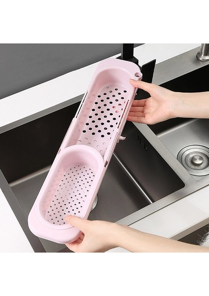 C Stili Yeni Telescok Raf Sabun Süngerlik Geri Çekilebilir Evyeler Organizatör Evyeler Süzgeçlik Raf Depolama Sepeti Mutfak Aksesuarları (Yurt Dışından)