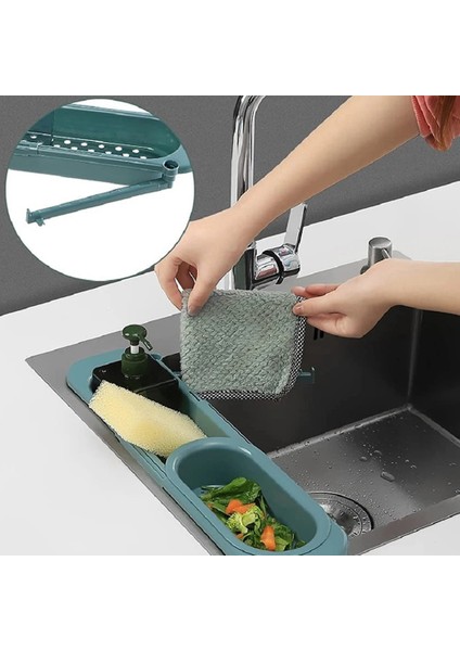 C Stili Yeni Telescok Raf Sabun Süngerlik Geri Çekilebilir Evyeler Organizatör Evyeler Süzgeçlik Raf Depolama Sepeti Mutfak Aksesuarları (Yurt Dışından) fiyatları