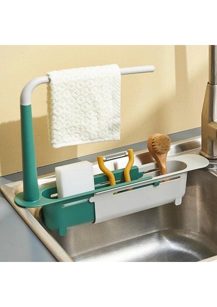 Kırmızı Stil Net Kırmızı Teleskok Raf Mutfak Lavaboları Organizatör Sabun Havlu Süngerlik Drenaj Rafı Depolama Sepeti Alet Aksesuarları (Yurt Dışından) fiyatları