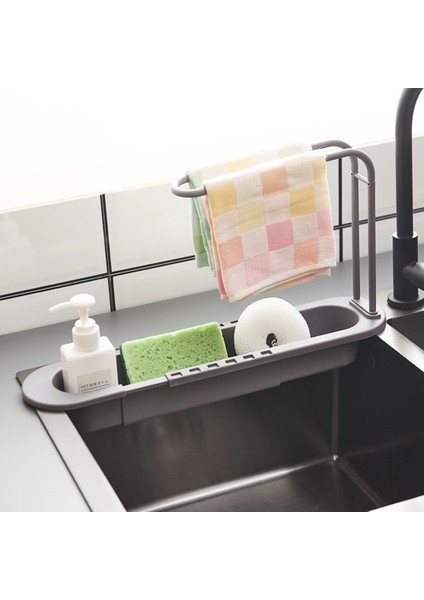 B Yeşil Stil Lavabo Rafı Mutfak Lavaboları Teleskopik Organizatör Sabun Süngerlik Lavabo Drenaj Rafı Depolama Sepeti Mutfak Alet Aksesuarları (Yurt Dışından) fiyatları