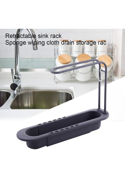 B Yeşil Stil Lavabo Rafı Mutfak Lavaboları Teleskopik Organizatör Sabun Süngerlik Lavabo Drenaj Rafı Depolama Sepeti Mutfak Alet Aksesuarları (Yurt Dışından) fırsatları
