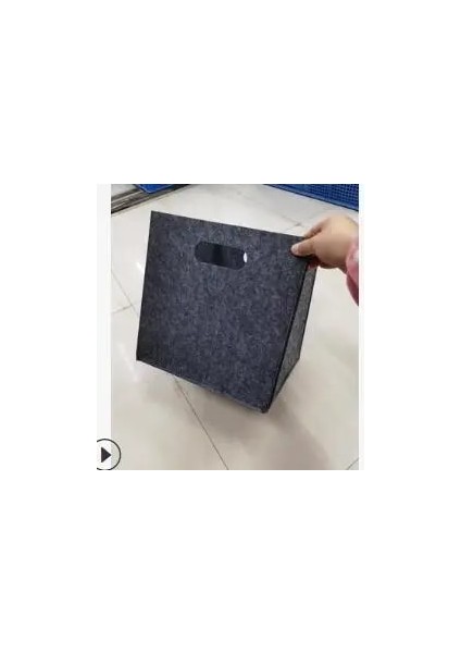 Koyu Gri Tarzı Büyük Boy Katlanabilir Keçe Depolama Sepeti Küp Saklama Kutusu Dolap Elbise Organizatör Çocuk Oyuncakları Kitaplar Ev Depolama Sepeti (Yurt Dışından)