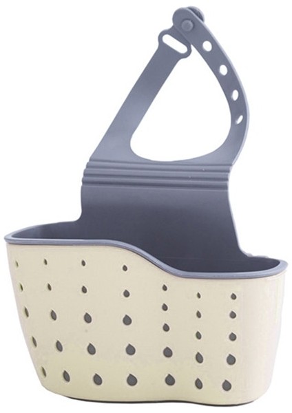 Bej Tarzı Lavabo Rafı Sabun Sünger Drenaj Raf Silikon Saklama Sepeti Çanta Musluk Tutucu Ayarlanabilir Banyo Tutucu Lavabo Mutfak Aksesuarları (Yurt Dışından)