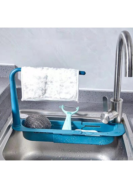 Sarı Stil Telescok Drenaj Raf Sabun Süngerlik Organizatör Lavabo Raf Askı Genişletilebilir Depolama Sepeti Mutfak Gereçleri (Yurt Dışından)