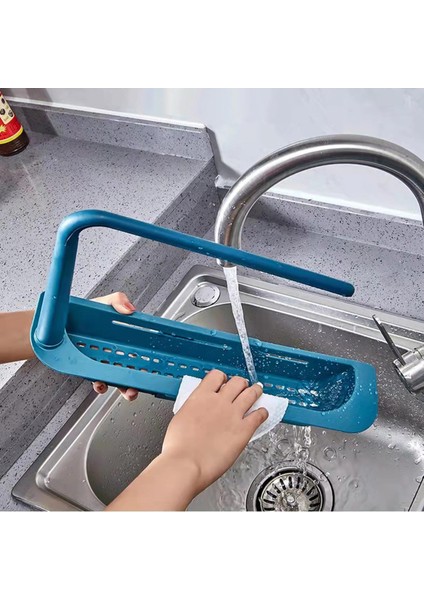 Sarı Stil Telescok Drenaj Raf Sabun Süngerlik Organizatör Lavabo Raf Askı Genişletilebilir Depolama Sepeti Mutfak Gereçleri (Yurt Dışından)