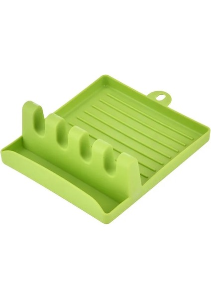 Yeşil Stil Pişirme Kaşıkları Ped Dinlenme Spatula Silikon Çatal Spatula Raf Raf Düzenleyici Çubuklarını Tutacağı Mutfak Gereç Aletleri Kaymaz Düzenli (Yurt Dışından)