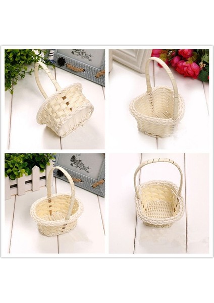Oval Beyaz Stil M Beden 1 Adet El Dokuması Saklama Sepetleri Mini Plastik Dokuma Saklama Sepetleri Kumaş Çiçek Sepeti Meyve Rattan Kozmetik Çay Poşeti (Yurt Dışından) modelleri