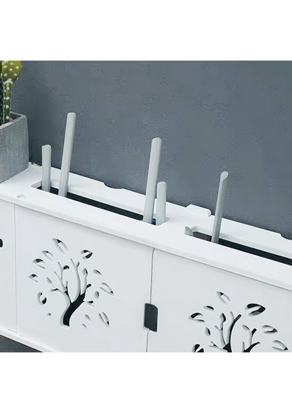 M Gülümseme Stili Büyük Kablosuz Wifi Yönlendirici Saklama Kutusu Pvc Panel Raf Duvar Asılı Fiş Kurulu Braketi Kablo Depolama Organizatör Ev Dekor (Yurt Dışından) fiyatları