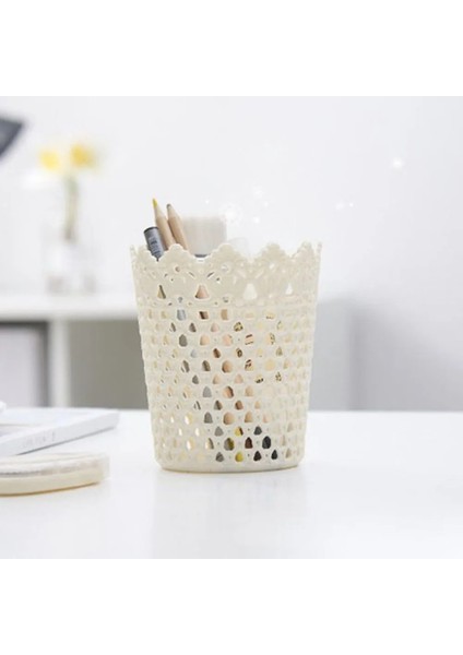 Mavi S Tarzı Plastik Saklama Sepetleri Içi Boş Çiçek Kalem Kalem Fırça Tutacağı Çamaşırlar Depolama Sepeti Masaüstü Depolama Ev Depolama Organizatör (Yurt Dışından)