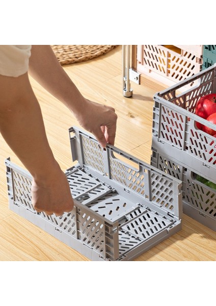 C Stili 20,3X30,5 cm Katlanabilir Sandık Saklama Sepetleri Katlanır Plastik Masaüstü Çeşitli Eşyalar Kozmetik Organizatör Saklama Kutusu Meyve Gıda Oyuncaklar Saklama Sepeti (Yurt Dışından) fırsatları